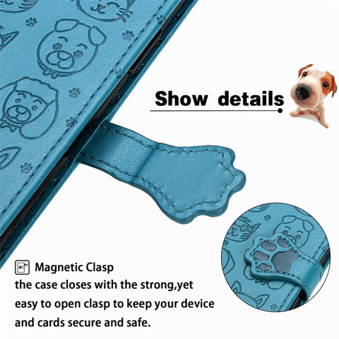 For Galaxy A71 Cute Cat and Dog Embossed Horizontal Flip Leather Case with Bracket / Card Slot / Wallet / Lanyard, For Galaxy A71