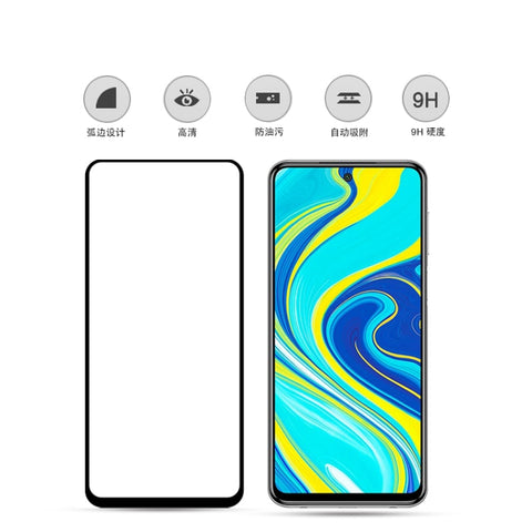 For Xiaomi Redmi Note 9s mocolo 0.33mm 9H 2.5D Full Glue Tempered Glass Film, For Xiaomi Redmi Note 9s