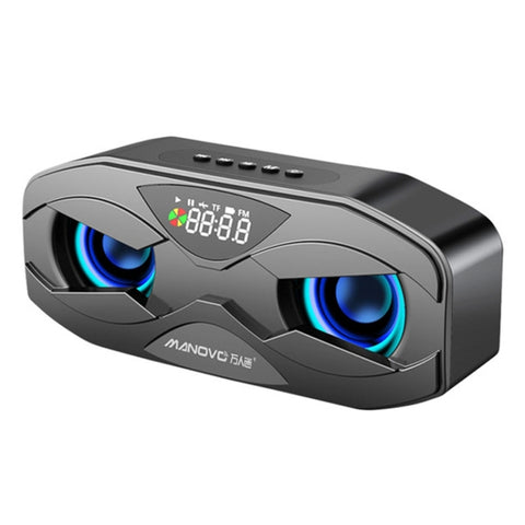 M5 Cool Owl Design Bluetooth Speaker LED Flash Wireless Loudspeaker FM Radio Alarm Clock TF Card