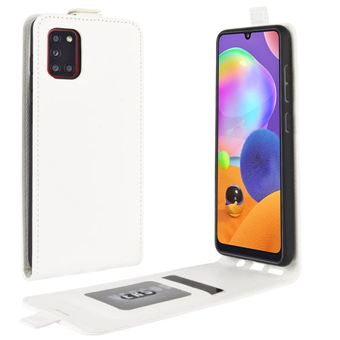 For Galaxy A31 R64 Texture Single Vertical Flip Leather Protective Case with Card Slots & Photo Frame, For Galaxy A31