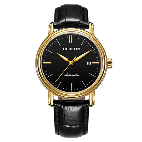 Ochstin 2024 Automatic Mechanical Watch Men Waterproof Calendar Leather Business Mechanical Men Watch