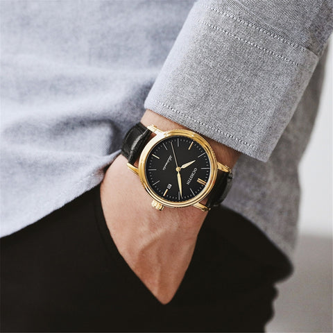Ochstin 2024 Automatic Mechanical Watch Men Waterproof Calendar Leather Business Mechanical Men Watch