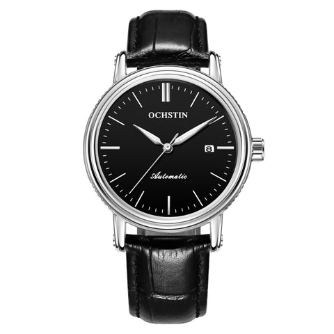 Ochstin 2024 Automatic Mechanical Watch Men Waterproof Calendar Leather Business Mechanical Men Watch