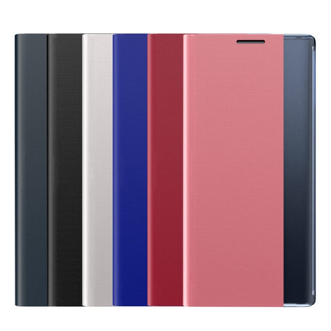 Plain Texture Cloth Attraction Flip Holder Leather Phone Case, For Galaxy S20, For Galaxy S20 Plus, For Galaxy S20 Ultra