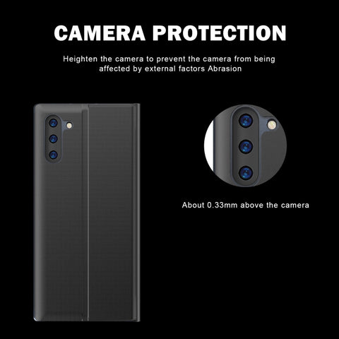 Plain Texture Cloth Attraction Flip Holder Leather Phone Case, For Galaxy Note 10, For Galaxy Note 10 Plus