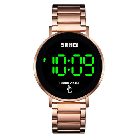 SKMEI 1550 Simple and Stylish LED Touch Screen Men  Watch Waterproof Stainless Steel With Electronic Watch