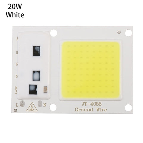 High Power 220V LED FloodlightCool/Warm White COB LED Chip IP65 Smart IC Driver Lamp, 15W white, 20W white, 30W white, 50W white, 15W warm white, 20W warm white, 30W warm white, 50W warm white