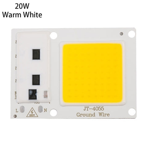 High Power 220V LED FloodlightCool/Warm White COB LED Chip IP65 Smart IC Driver Lamp, 15W white, 20W white, 30W white, 50W white, 15W warm white, 20W warm white, 30W warm white, 50W warm white