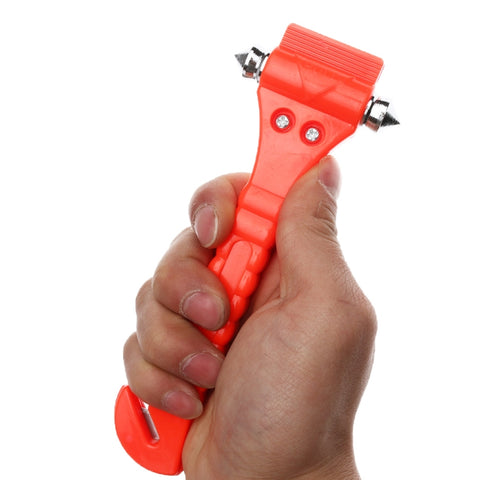 2 in 1 Mini Car Safety Rescue Hammer Life Saving Escape Emergency Hammer Seat Belt Cutter Window Glass Breaker, 2 in 1