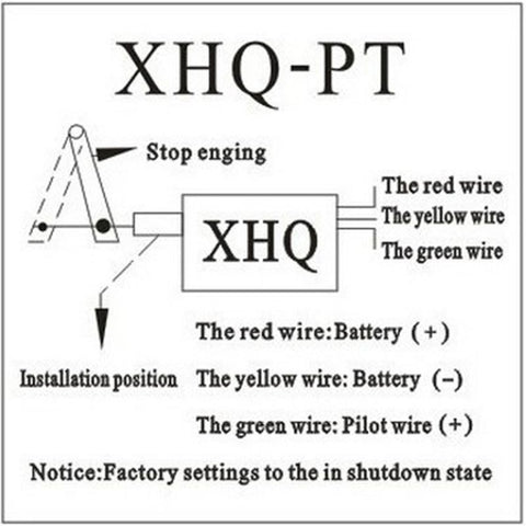Normally Close DC Diesel Engine Flame Out Device Engine Stop Solenoid Valve XHQ-PT Power Off Pull Type Flameout Magnetic, 12V, 24V