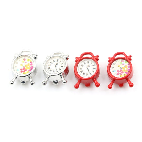 Dollhouse Bedroom Living Room Accessories Mini Alarm Clock, Random Dial Style Delivery