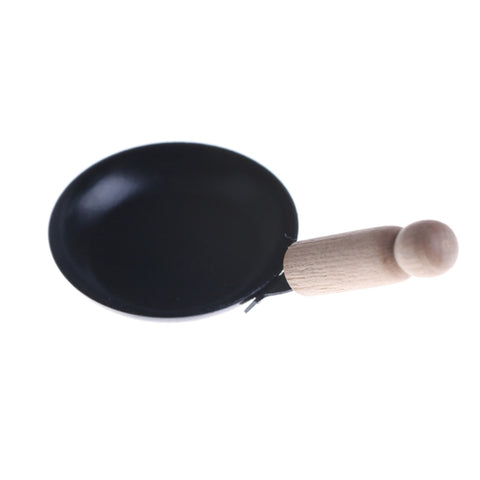 3 PCS Doll House Miniature Kitchen Frying Pan Cooking Tools Children Pretend Play Toys, Pan Cooking