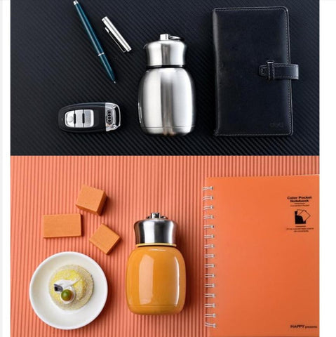 Mini Cute Coffee Vacuum Flasks Thermos Stainless Steel Cup Travel Drink Water Bottle Thermoses Mugs, 200ML, 280ML