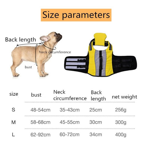 Pet Life Jacket Airbag Inflatable Dog Folding Safety Swimsuit, S, M, L