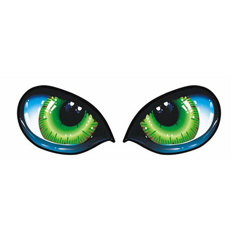 5 Pairs D 601 3D Stereo Reflective Cat Eyes Car Sticker Car Auto Side Fender Eye Stickers Adhesive Creative Rearview Mirror Decal, 12x7.5cm, Cat Eyes 12x7.5cm