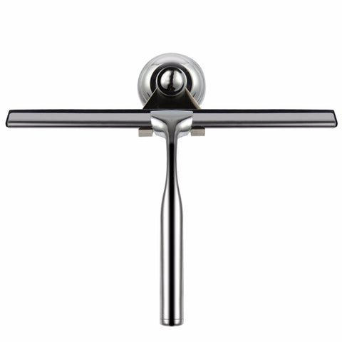 Glass Window Squeegee Cleaner Shower Bathroom Mirror Rubber Wiper With Suction Hook Water Vapor Removal, Glass Window Squeegee Cleaner