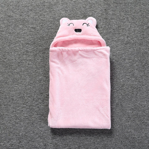 Cute Animal Cartoon Babies Blanket Kids Hooded Bathrobe Toddler Baby Bath Towel