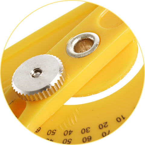 Template Tool Protractor Instrument Measuring Arm Ruler 180 Degree Woodworking Ruler, 180 Degree Ruler