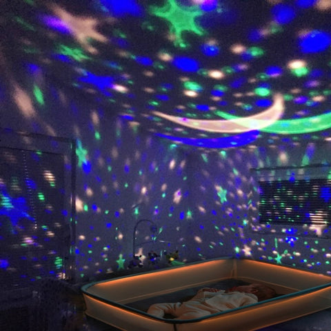 Stars Starry Sky LED Battery USB  Night Light Projector Luminaria Moon Novelty Table Night Lamp for Children, Blue, Pink, Purple