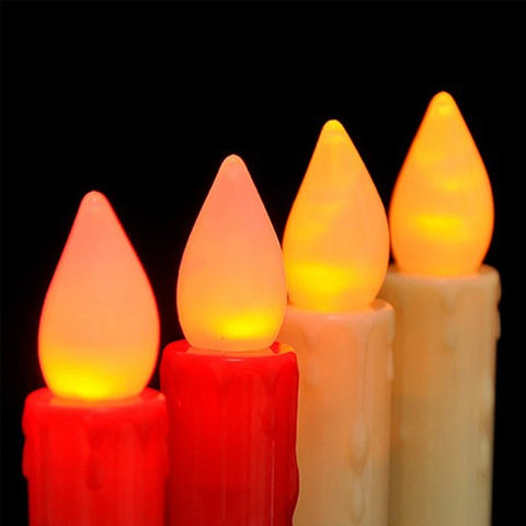 2 PCS Artificial Long Candle Light Plastic Electronic Candle