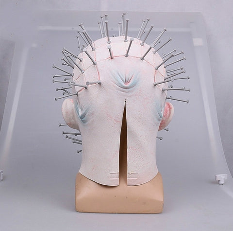 Halloween hat Hellraiser Scary Pinhead Masks Grimace Monster Adult Cosplay, Scary Pinhead Mask