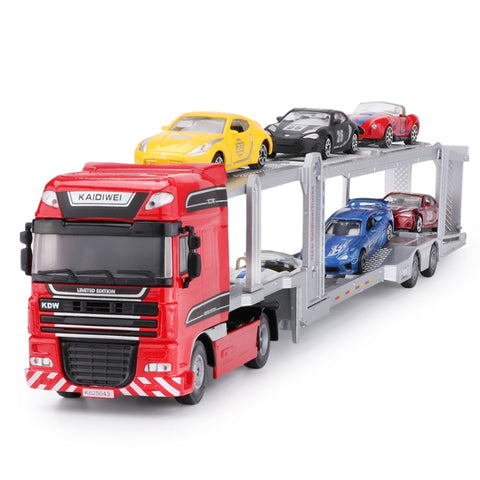 Alloy 1:50 Double-Deck Car Transporter Truck Diecast  Vehicle Model Toy