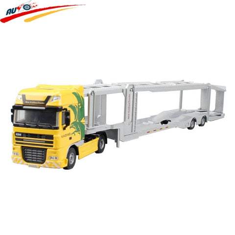Alloy 1:50 Double-Deck Car Transporter Truck Diecast  Vehicle Model Toy