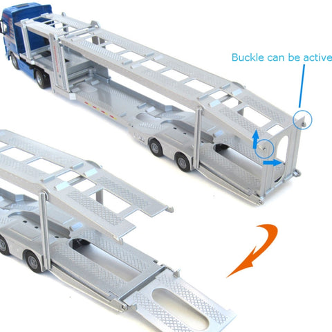 Alloy 1:50 Double-Deck Car Transporter Truck Diecast  Vehicle Model Toy