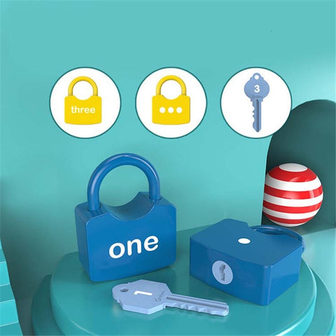 Children Alphanumeric and Number Matching Lock Early Educational Toys, Random Style Delivery, 3 PCS, 4 PCS, 6 PCS, 8 PCS, 10 PCS