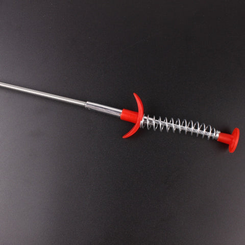 Metal Wire Brush Hand Kitchen Sink Cleaning Hook Sewer Dredging Device, 60cm