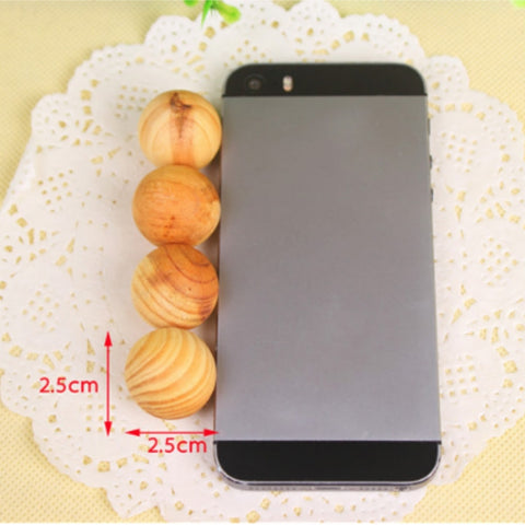 5pcs / Set Wooden Anti-Mold Moth Repellent Insect-Repellent Natural Camphor Balls Wooden Balls