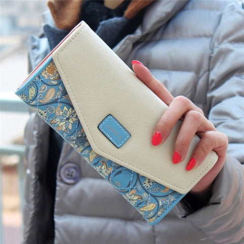 Fashion Ladies Leather Clutch Bag Purse Long Cartoon Wallet Coin Purse