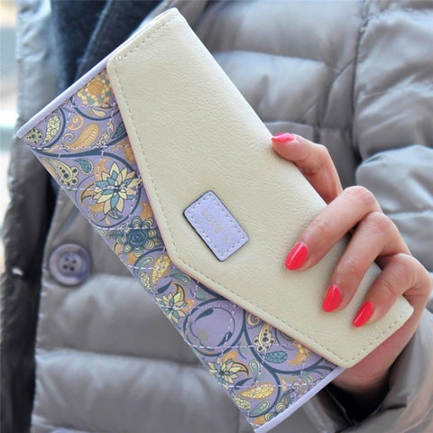 Fashion Ladies Leather Clutch Bag Purse Long Cartoon Wallet Coin Purse