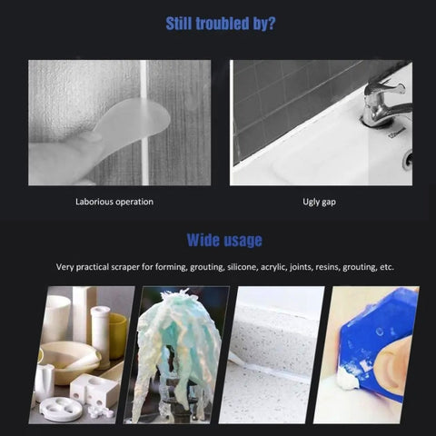 3 Sets 4 In 1 Shovel Rubber Angle Scraper Glass Beautiful Seam Scraper, Angle Scraper