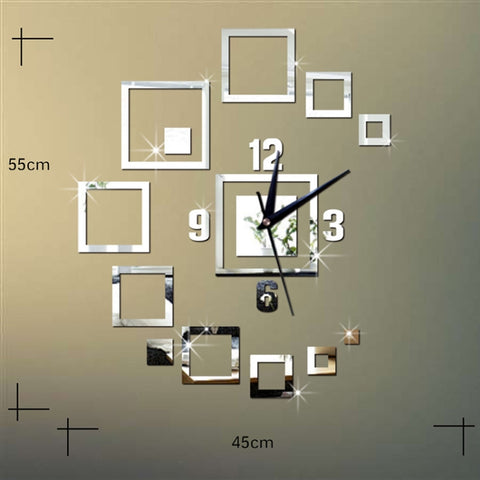 Wall Clocks Mirror 3D Stereo Acrylic Living Room Bedroom Decoration Wall Clock Fashion DIY Creative Wall Clock