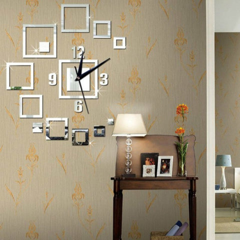 Wall Clocks Mirror 3D Stereo Acrylic Living Room Bedroom Decoration Wall Clock Fashion DIY Creative Wall Clock