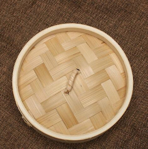 Xiaolongbao Bamboo Steamer Household Steamed Dumpling Cage Drawer Multi Layer Deepened Bamboo Steaming Rack, 10cm Cage, 13cm Cover, 13cm Cage