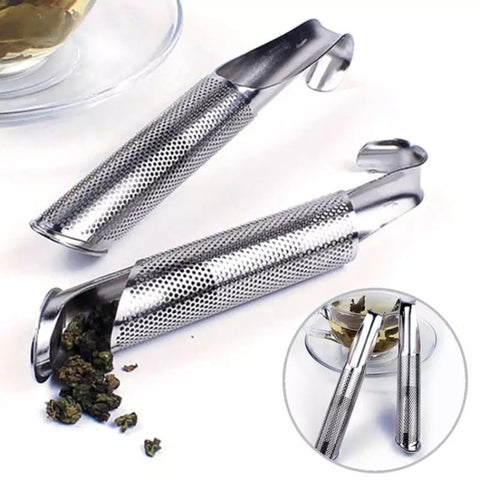 LScook Stainless Steel Tea Strainer Amazing Tea Infuser Pipe Design Touch Feel Good Holder Tool Tea Spoon Infuser Filter, Pipe Shape