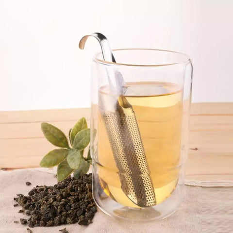 LScook Stainless Steel Tea Strainer Amazing Tea Infuser Pipe Design Touch Feel Good Holder Tool Tea Spoon Infuser Filter, Pipe Shape
