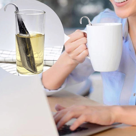 LScook Stainless Steel Tea Strainer Amazing Tea Infuser Pipe Design Touch Feel Good Holder Tool Tea Spoon Infuser Filter, Pipe Shape