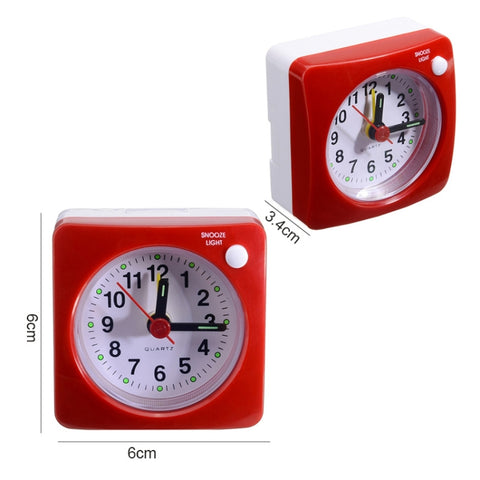 Bedside Mute Alarm Clock With Light & Snooze Function
