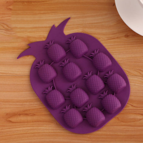 5 PCS Pineapple Creative Silicone Ice Tray Ice Maker Ice Mold, Random Color Delivery, Pineapple Ice Maker