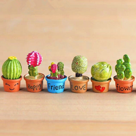 Mini Cute Potted Artificial Plant Flower Miniature Doll House Decoration Accessories, Blue, Baby, Love Heart, Flower, Love