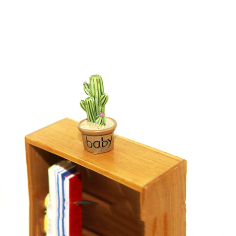 Mini Cute Potted Artificial Plant Flower Miniature Doll House Decoration Accessories, Blue, Baby, Love Heart, Flower, Love