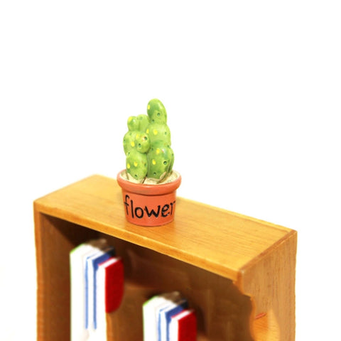 Mini Cute Potted Artificial Plant Flower Miniature Doll House Decoration Accessories, Blue, Baby, Love Heart, Flower, Love