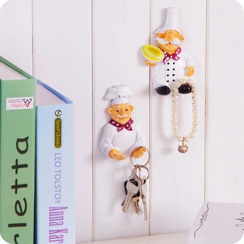 Cute Wall Self Adhesive Plug Resin Hook Kitchen Rack, Foot Drag, Hand Drag