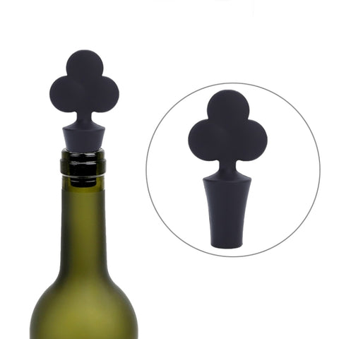 Silicone Wine Stopper Poker Series Wine Stopper, 12 PCS Peach Heart Shape, 12 PCS Poker Shape, 12 PCS Black Plum Shape, 12 PCS Red Square Shape