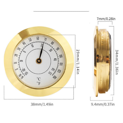 38mm Hygrometer High Precision Home / Guitar Violin Case / Cigar Thermometer, Thermometer, Hygrometer
