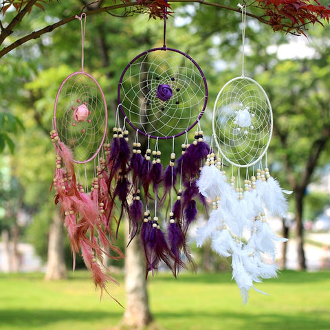 Creative Weaving Crafts Car Ornaments Dreamcatcher Wall Hanging Jewelry