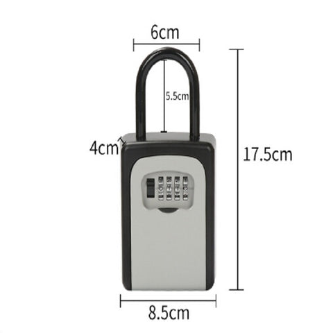 Safty Key Lock Box Combination Portable Aluminium Alloy Key Safe Box Security Key Holder Secure Box, Security Key Holder